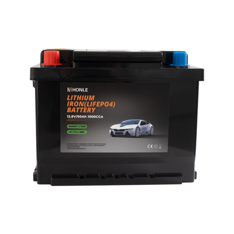 Paquete sin mantenimiento del litio de la batería recargable LiFePO4 de HLE 12.8V 60Ah para las vespas de la movilidad