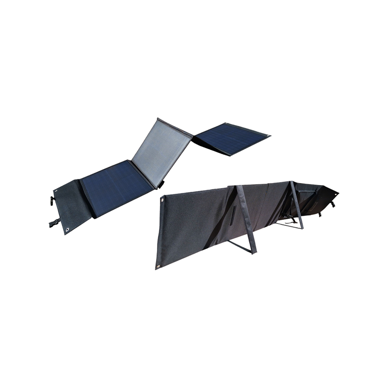 Módulo fotovoltaico mono portátil plegable del panel solar de HLFS 100W con el soporte para la energía al aire libre