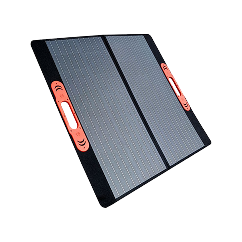 Módulo fotovoltaico mono portátil plegable del panel solar de HLFS 100W con el soporte para la energía al aire libre