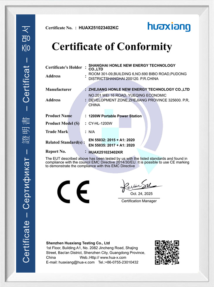 Certificado de conformidad