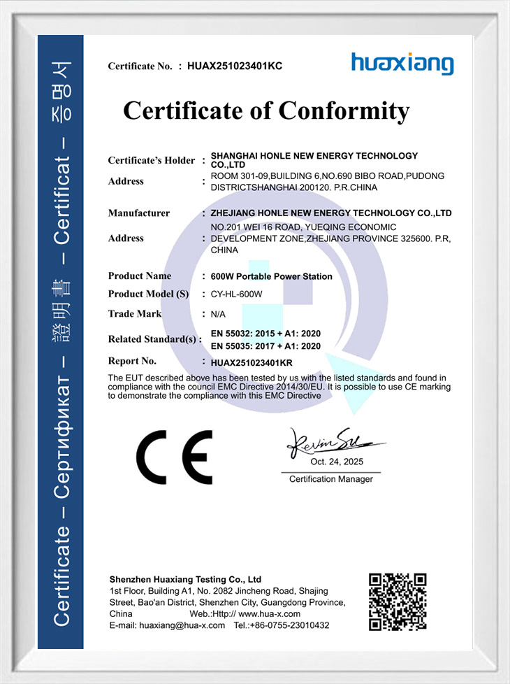 Certificado de conformidad